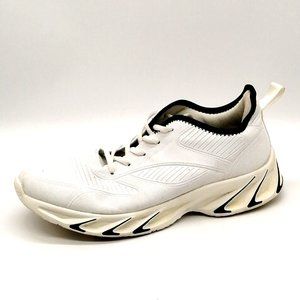 Bronax Mens Sneakers White Lace Up Flat Heel Round Toe Cushioned‎ Insole EUR 46
